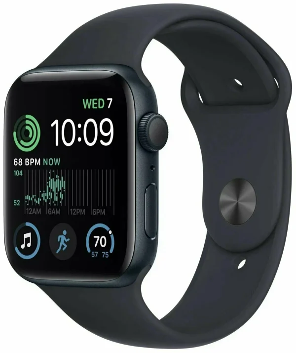 Умные часы Apple Watch SE 2 2024 40 мм Aluminium Case GPS, midnight Sport Band, размер ремешка M/L(MXE93) изображение 1