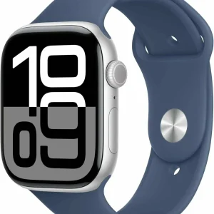 Часы Apple Watch S10 46mm Silver Aluminium Case/Denim SB M/L (MWWM3) изображение 1