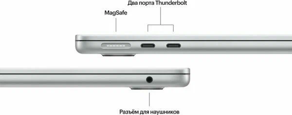 Ноутбук Apple MacBook Air 13' M3 8/256GB Silver MRXQ3 (c русской раскладкой) изображение 10