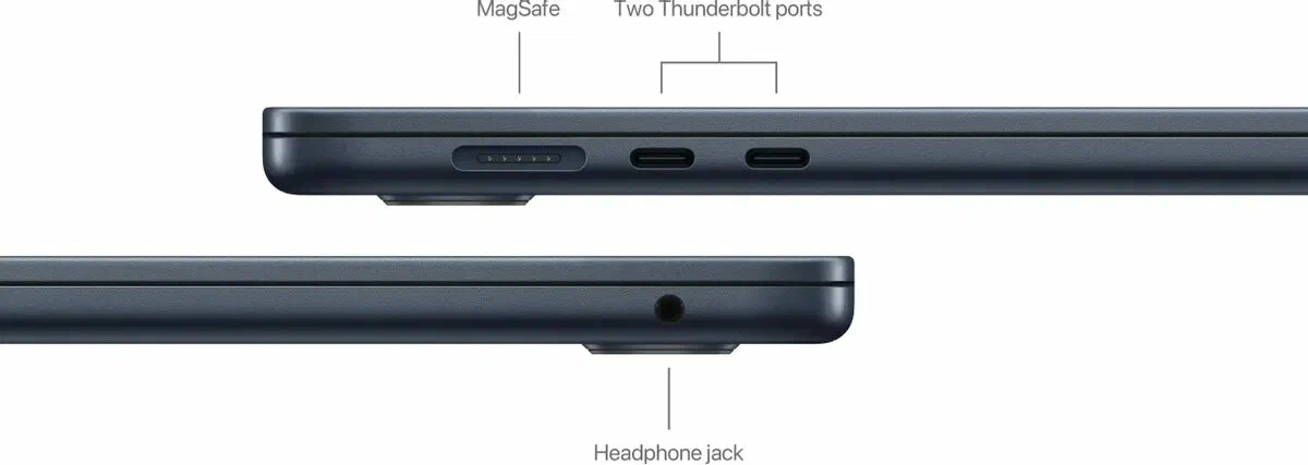 Ноутбук Apple MacBook Air M3 15 A3114, 15,3", SSD 512GB, 16GB RAM, macOS Midnight изображение 5