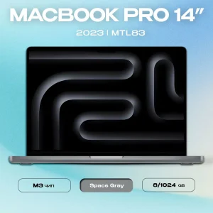 Ноутбук Apple MacBook Pro 14 2023 M3 8/1TB Space Gray (MTL83) (EU, RU) русская раскладка изображение 1