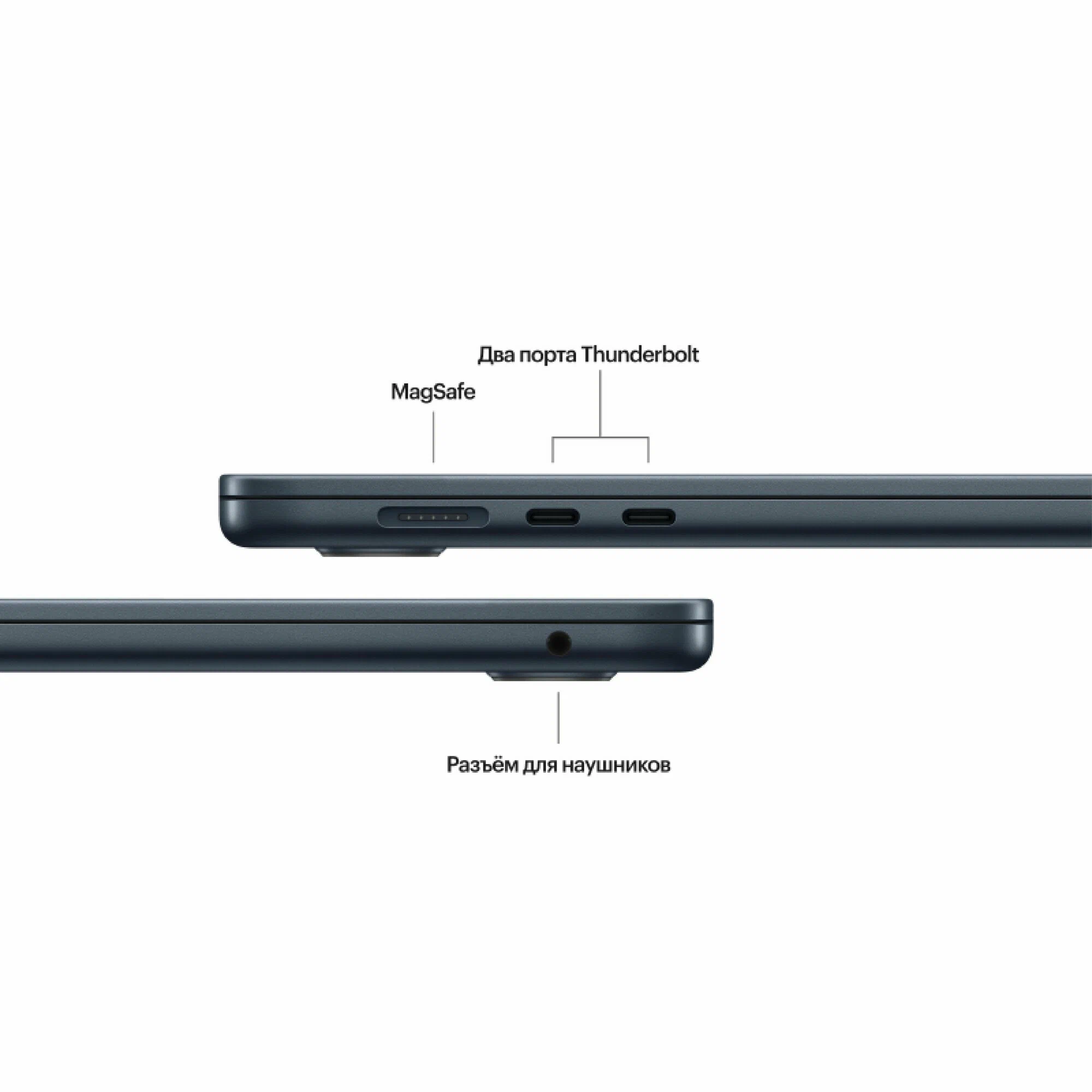 Ноутбук Apple MacBook Air 13 2024 M3, 8/512GB, Midnight (Темная ночь) MRXW3, русская раскладка изображение 5