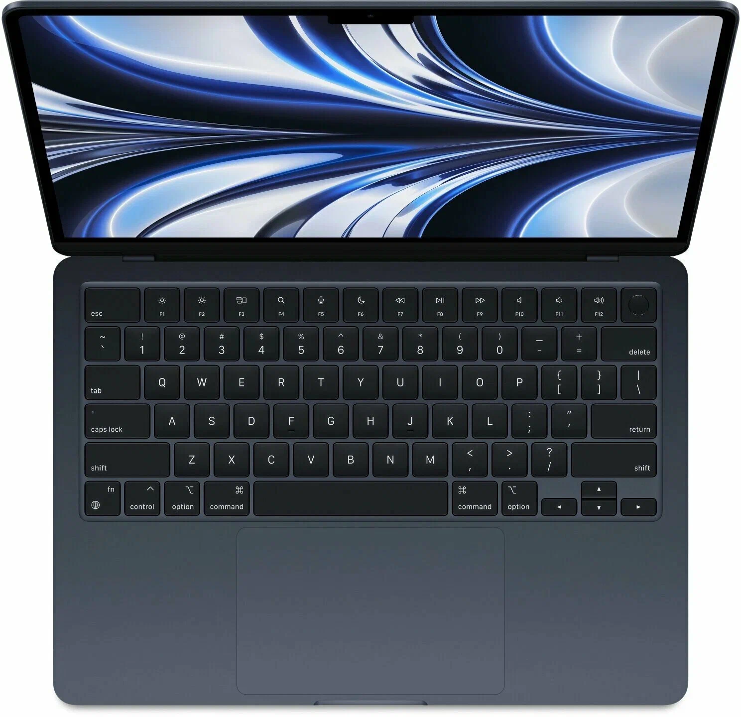 Apple Ноутбук MacBook Air 13 M2, 16/256GB, Midnight, ( Тёмная Ночь ) MC7X4 английская раскладка изображение 3