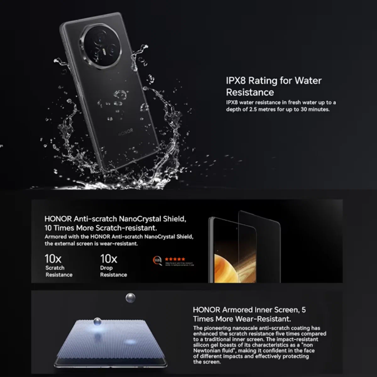 Смартфон HONOR Magic V3 12/512 Гб Global для РФ, Dual nano SIM, Reddish Brown изображение 7