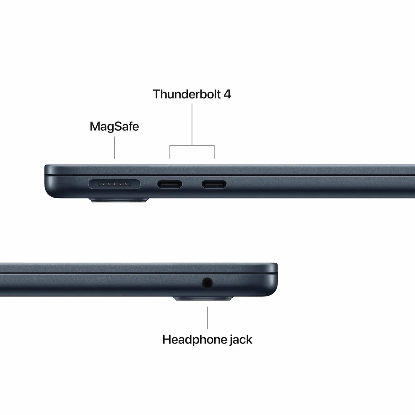 Ноутбук MacBool Air 13" (M4/16/512) Midnight /MW133/ RU клавиатура изображение 4
