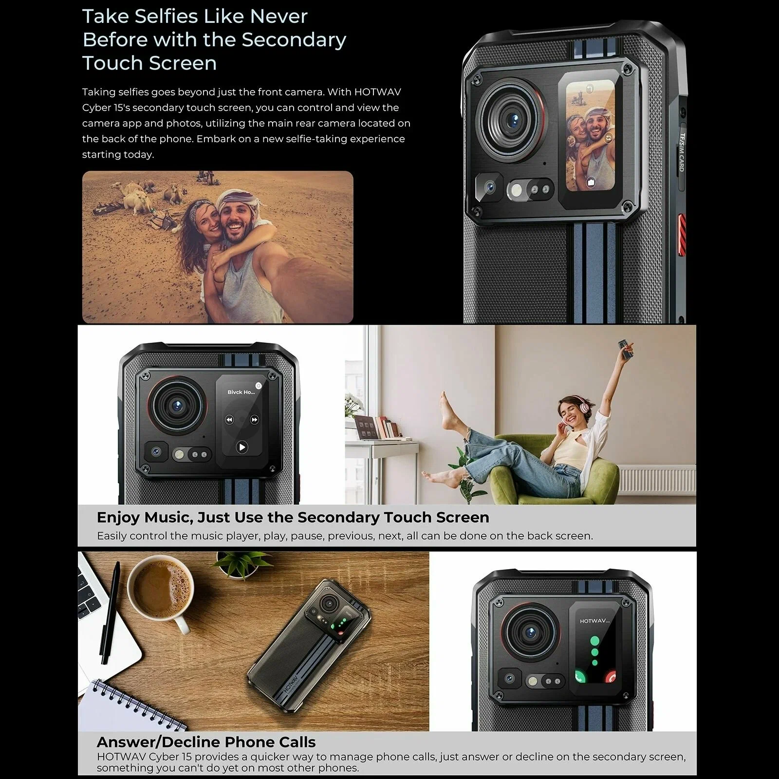 Защищенный смартфон HOTWAV Cyber 15 12+12/256Гб, Bronzed Gold, 200 MP, 6.6" FHD + 120 Гц, Ночная камера. Гарантия 1 год. изображение 3