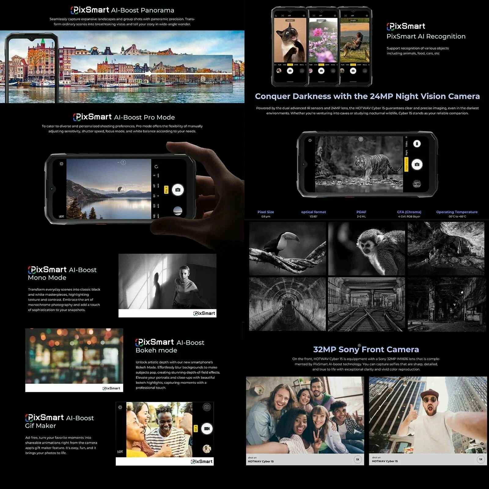 Защищенный смартфон HOTWAV Cyber 15 12+12/256Гб, Bronzed Gold, 200 MP, 6.6" FHD + 120 Гц, Ночная камера. Гарантия 1 год. изображение 11