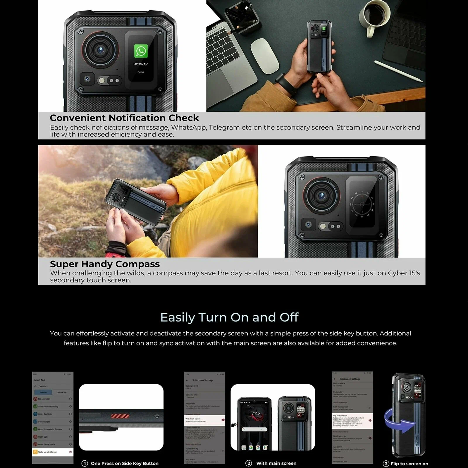 Защищенный смартфон HOTWAV Cyber 15 12+12/256Гб, Bronzed Gold, 200 MP, 6.6" FHD + 120 Гц, Ночная камера. Гарантия 1 год. изображение 6