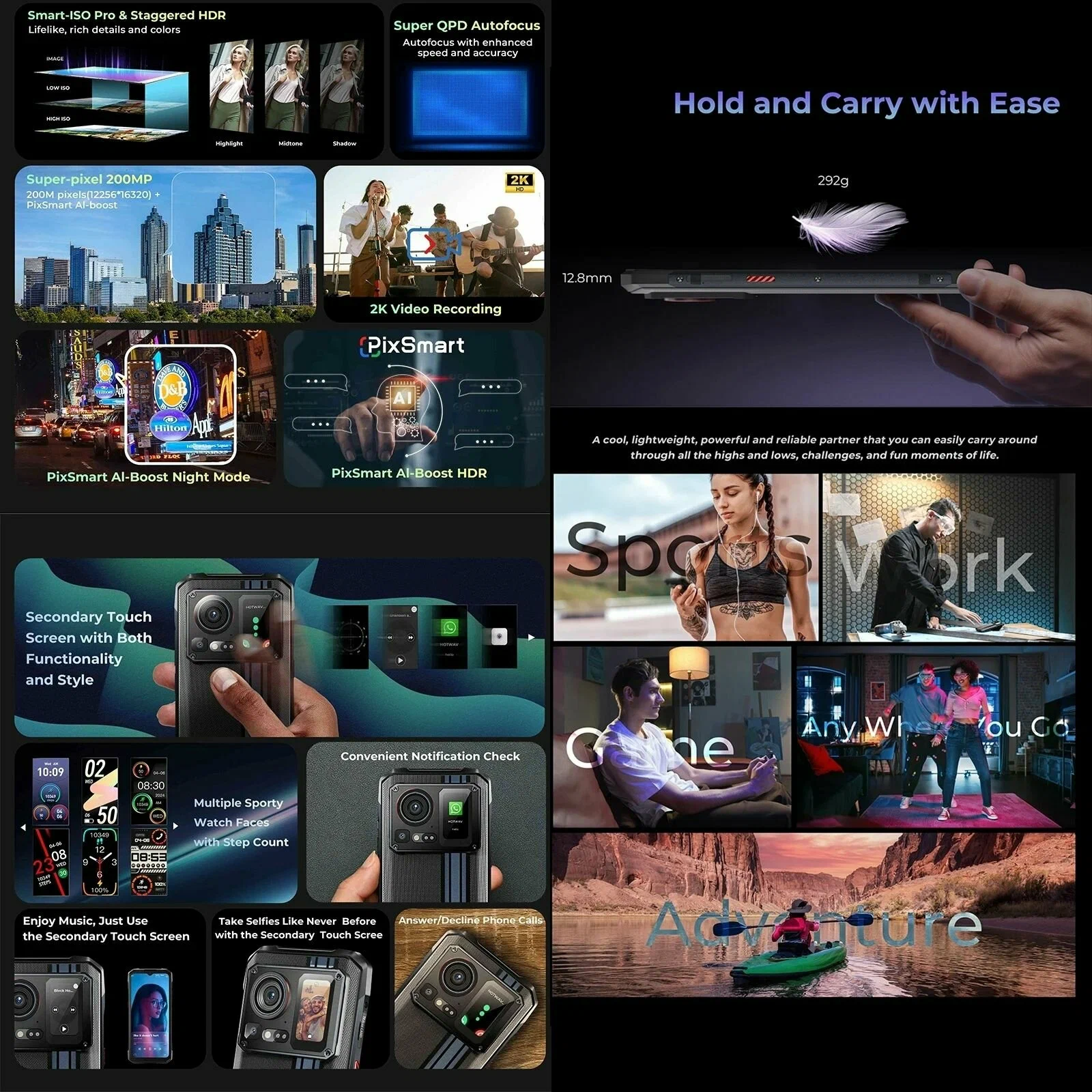 Защищенный смартфон HOTWAV Cyber 15 12+12/256Гб, Bronzed Gold, 200 MP, 6.6" FHD + 120 Гц, Ночная камера. Гарантия 1 год. изображение 7