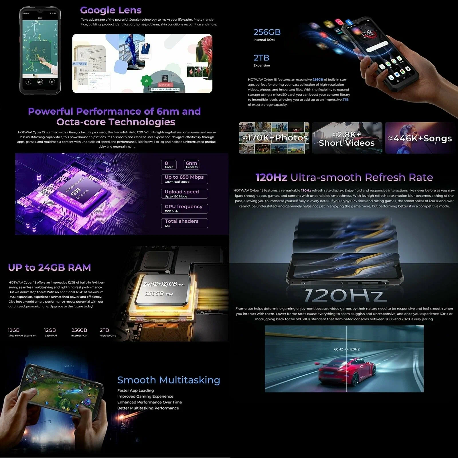 Защищенный смартфон HOTWAV Cyber 15 12+12/256Гб, Bronzed Gold, 200 MP, 6.6" FHD + 120 Гц, Ночная камера. Гарантия 1 год. изображение 8